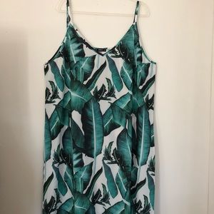 3 for $9 Shein Palm Print Midi-Slip Dress